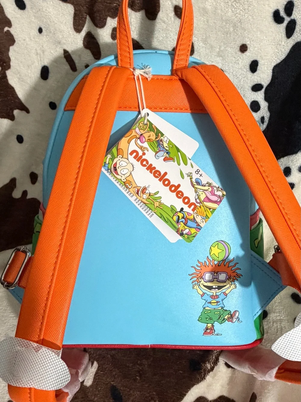 Loungefly Rugrats Chuckie Mini Backpack - Light Blue, Orange & Purple Accents